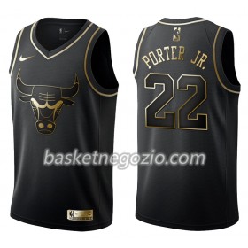 Canotte Uomo Chicago Bulls Otto Porter Jr. 22 Nike Nero Golden Edition Swingman